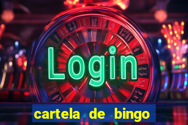 cartela de bingo cha de bebe